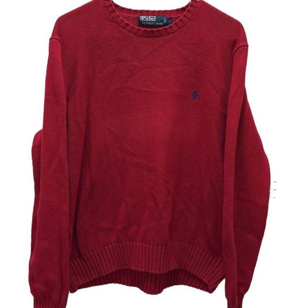 Vintage Polo‎ Ralph Lauren Red Christmas Crewneck Knit Sweater